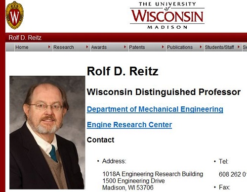 Prof. Rolf Reitz - University of Wisconsin